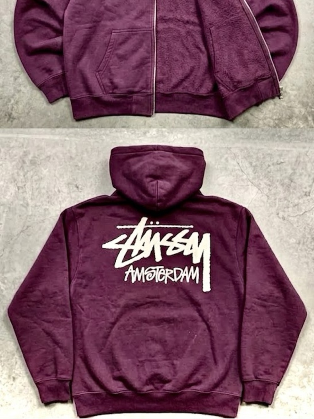 🆕 STUSSY Hoodie Stüssy Amsterdam Chapter Hooded Sweatshirt Zip crazy rare color